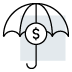 umbrella coin icon