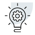 icon of light bulb with gear inside