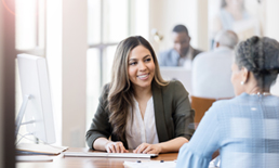 Two women having a business meeting.