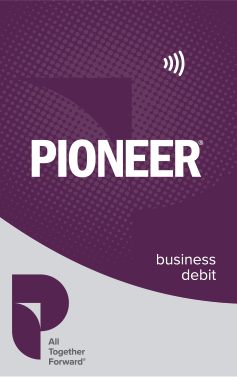 rotating color options for Pioneer Instant Issue business debit cards
