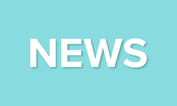 The word "news" in white on blue background