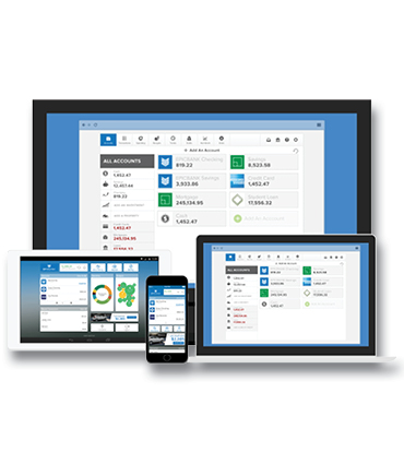multiple devices displaying large and small views