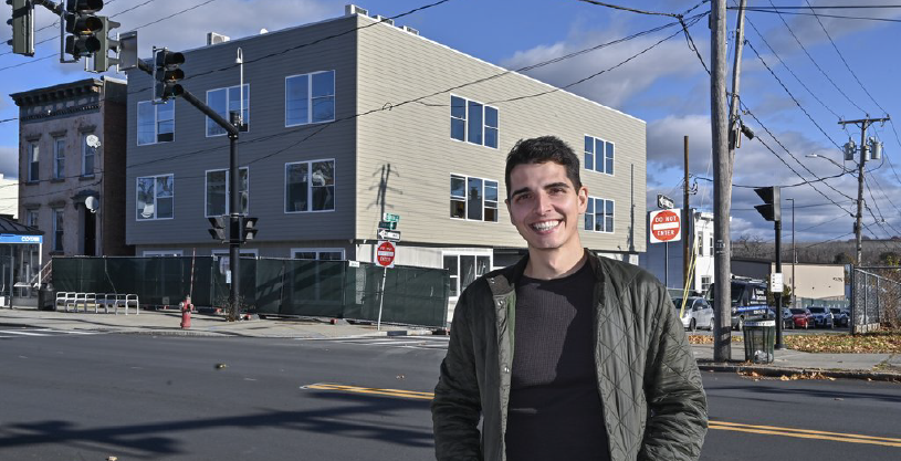 Rich Guido outside his first commercial real estate development as a business owner.
Donna Abbott-Vlahos | Albany Business Review