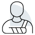 person with broken arm icon