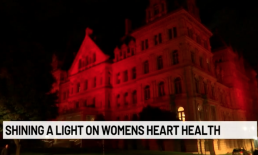 "Shining a Light on Womens Heart Health" Capital building lit red
