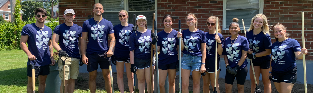 Pioneer interns volunteer during community service day